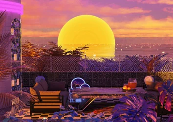 Neon Sunset Terras