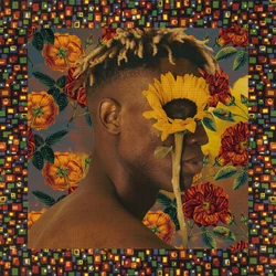 Levendig portret van een zonnebloem