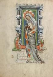 Sint Hedwig van Silezië met hertog Ludwig I van Liegnitz en Brieg en hertogin Agnes