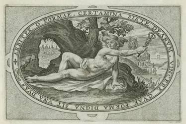 Mercurius Goden en godinnen betrokken bij het oordeel van Paris (serie titel)