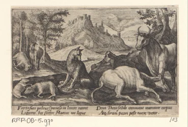 Psamathe verandert de wolf in marmer