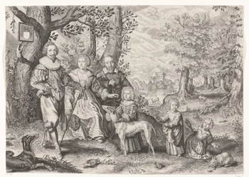 Portret van Guy Michel Lejay en zijn familie