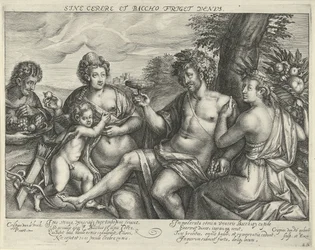 Bacchus, Venus en Ceres in een landschap