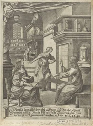 Christus in het huis van Marta en Maria