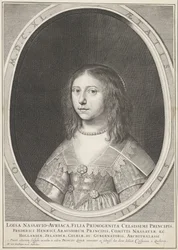 Portret van Louise Henriëtte, prinses van Oranje, op 12-jarige leeftijd