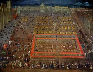 Centraal plein van Mexico-Stad, 1695