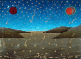 Het einde van de wereld: de maan en de zon zullen verduisteren, de sterren zullen vallen en alles zal het tegenovergestelde zijn van wat het was (ca. 149v). 1476