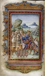 Achilles weigert geschenken Illustratie voor De Heroides van Ovidius, 1485-1499
