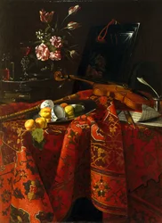 Stilleven met muziekinstrumenten