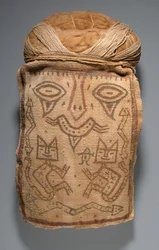 Valse Hoofd voor Begrafenisbundel of Mummiemasker, 200-100 v.Chr.