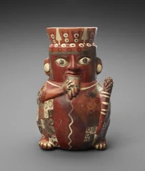 Figurale Pot met Panfluit en Knots