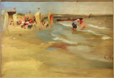 Op het strand van Binz op Rügen