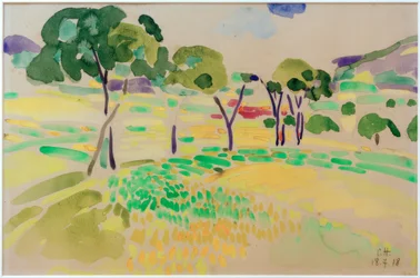 Landschap met bomen bij Pretzfeld