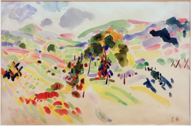 Landschap met bomen bij Pretzfeld