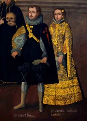 Huwelijk van Martín de Loyola met Doña Beatriz Ñusta, en van Don Juan Borja met Lorenza Ñusta (Enríquez y Loyola).