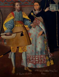 Huwelijk van Martín de Loyola met Doña Beatriz Ñusta, en van Don Juan Borja met Lorenza Ñusta (Loyola en Coya).
