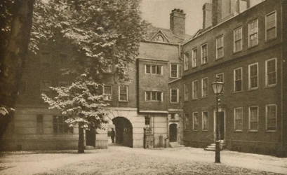 Kasseien van de Stille Andere Hof in Staple Inn bij Holborn, c1935