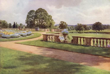 Het uitzicht vanaf het terras, Bagshot Park