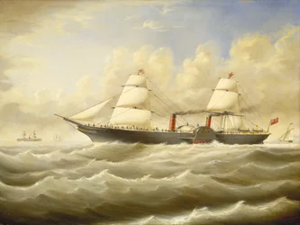 Het stoomschip 