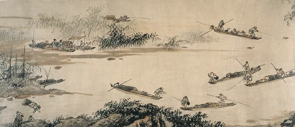 Vissers op een Herfstrivier, Ming-dynastie, 15e eeuw