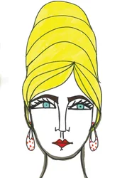 Bijenkorf, 2024 (pen met verf op papier)