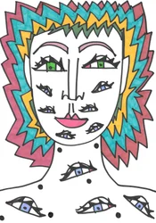 Ogen (viltstift op papier)