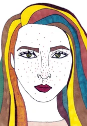 Zelfportret (gemengde techniek)