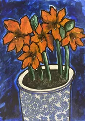 Levendige oranje bloemen