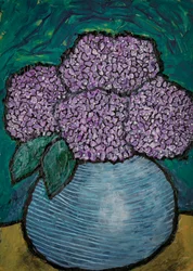 Levendige paarse hortensia’s