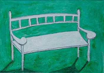 Witte tuinbank