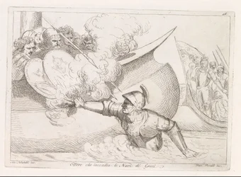 Hektor steekt de Griekse schepen in brand