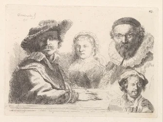 Zelfportret met Saskia