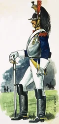 Franse bereden kurassier van het keizerlijke leger van Frankrijk