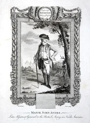 Majoor John Andre, late Adjudant-Generaal van het Britse leger in Noord-Amerika, gegraveerd door Thomas Cook (1744-1818) ca. 1785