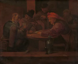 Kaartende mannen in een herberg, ca. 1660-1680 (olieverf op paneel)