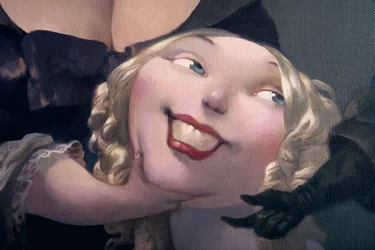 Het voorstel (detail), uit Blauwbaard door Charles Perrault (1628-1703)