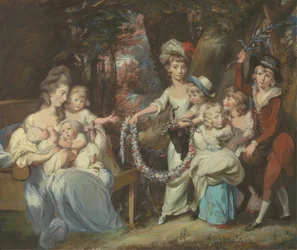 Mevrouw Justinian Casamajor en Acht van haar Kinderen