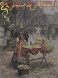 Koop wat Confetti van Mij! Omslag van Le Figaro Illustre, februari 1897