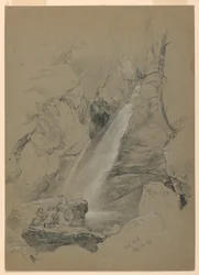 Tekening, Bash-Bish Falls, South Egremont, Massachusetts, 18 juli 1859