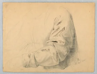 Tekening, Draperiestudie van het lijfje, 1 december 1845