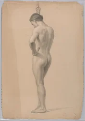 Tekening, Staand mannelijk naakt, november 1866