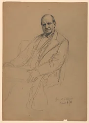 Tekening, Robert L. Stuart zittend, 1881