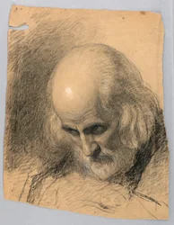 Tekening, Studie voor "Een les in liefdadigheid", 1863