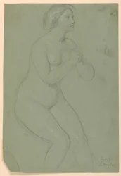 Tekening, Studie voor "Een Magdalena", F, 1852