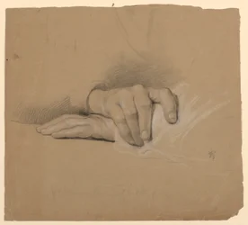 Tekening, Studie voor "Communie van t, 1844