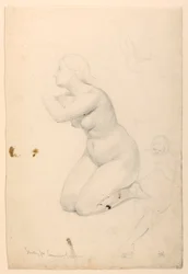 Tekening, Studie voor "Ziekencommunie", 1844-45