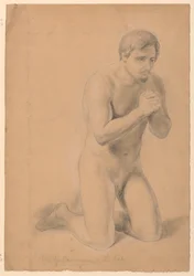 Tekening, Studie voor "Ziekencommunie", 1844