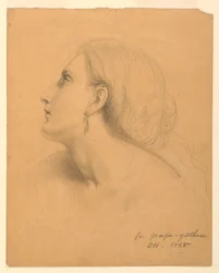 Tekening, Studie voor "Druivenverzamelaars", juli 1855