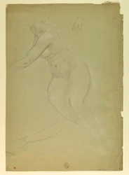 Tekening, Studie voor "Gerechtigheid en Pe, 1886