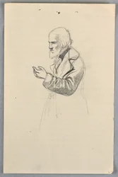 Tekening, Studie voor "Wetenschappelijke Groep", 1858